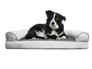 Lrg Plush Suede Sofa Pet Bed Gray