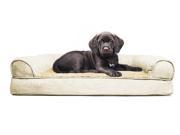 Sml Plush Suede Sofa Pet Bed Clay