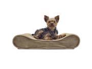 Small Microvelvet Luxe Lounger Orthopedic Pet Bed Clay