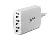 Key Power 60 Watt 12 Amps 6 Port USB Charger Travel Wall Charger for iPhone 7 7 Plus iPad Samsung Galaxy S6 S7 and USB charged devices