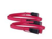 20 Inch Serial ATA SATA Cable 2 Pack Red