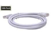 BattleBorn 100 Pack 1 Foot CAT6a Ethernet Network Patch Cable Premium White BB C6AMB 1WHT Lifetime Warranty