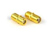 TriQuest Coaxial Cable Cord Gold plated F Connector Extender 2 pack 5208