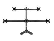 MonMount Curved Penta Clamp Style Height Adjustable 5 Screen Monitor Mount Stand