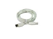 USB2 10AB 10ft USB 2.0 A to B Device Cable Cord WHITE Male to Male