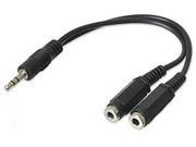 3.5 mm Stereo Headphone Splitter Male to Female Dual Stereo Audio Adapter Cable