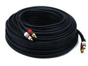 Monoprice 5350 100ft Premium 2 RCA Plug 2 RCA Plug M M 22AWG Cable Black