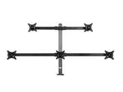 MonMount Curve F Clamp Five Penta LCD Monitor Mount with desk clamp