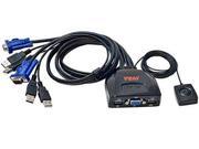 Syba Multimedia SY KVM20051 USB INTERFACE 2X PORTS CABLE KVM SWITCH COMPACT DESIGN VIDEO UP TO 2048X1536