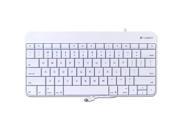 Logitech 79 Key Wired Keyboard w Lightning Connector for Newer iPads White Lime Green Accents B