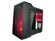 Apevia Mid Tower ATX Case with Window and 500W PSU Red
