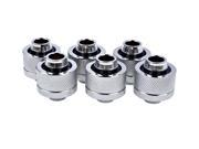Alphacool Eiszapfen 1 2 ID x 3 4 OD G1 4 Compression Fitting Chrome Sixpack 17241