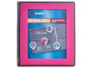 UltraLast View Binder w 1 Touch Slant Rings 11 x 8 1 2 1 Cap Pink