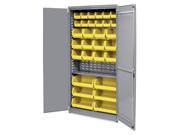 Storage Bin Cabinet 36 x19 x78 Gray