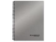 Cambridge 45007 Side Bound Guided Business Notebook 7 1 4 x 9 1 2 Silver 80 Sheets