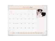 Puppies Monthly Desk Pad Calendar 22 x 17 2017