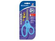 Non Stick Kids Scissors 5 Long Pointed Assorted Colors