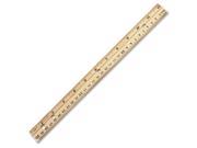 Charles Leonard 12 Double Beveled Wood Ruler