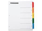 Table Of Content Dividers Tabs 1 5 8 1 2 x11 Multicolor