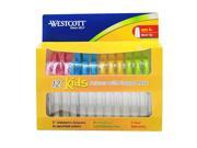 Westcott Kids Blunt Scissors with Storage Rack 5 Set of 12 Assorted Colors