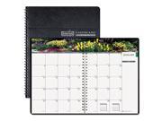 Gardens of the World Ruled Monthly Planner 7 x 10 Black 2017