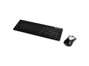 Slimline Wireless Antimicrobial Keyboard And Mouse 15 Ft Range Black