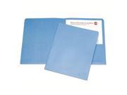 Double Pocket Portfolio 3 8 Exp. Letter 25 BX Light Blue