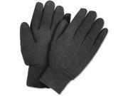 Jersey Work Gloves Reversible Large Brown