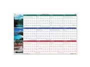 Earthscapes Nature Scene Reversible Erasable Yearly Wall Calendar 24 x 37 2017
