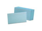 Ruled Index Cards 3 x 5 Blue 100 Pack