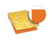 Exact Brights Paper 8 1 2 x 11 Bright Tangerine 50 lb 500 Sheets Ream