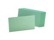 Unruled Index Cards 3 x 5 Green 100 Pack
