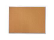 Mead Cork Bulletin Board, 36 x 24, Silver Aluminum Frame