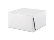 Tuck Top Bakery Boxes 10w x 10d x 5 1 2h White 100 Carton