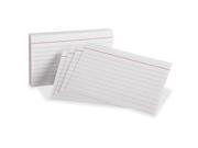 Ruled Heavyweight Index Cards 3 x5 100 PK Whtie