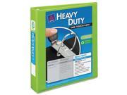 Heavy Duty View Binder w Locking 1 Touch EZD Rings 1 1 2 Chartreuse 17554