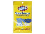 ScrubSingles Decide A Size Scrubbing Pads 3.5 x 5 White Blue 3 Pack 20 Ctn