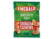 100 Calorie Pack Nuts Sriracha Cashews 0.62 oz Pack 12 Box
