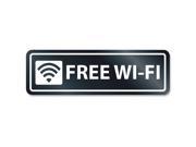 Free Wi Fi Window Sign White
