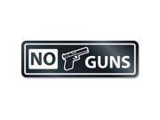 No Guns Window Sign White