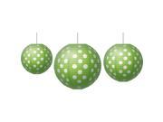 Paper Lanterns Lime Dots 3 Packs CT