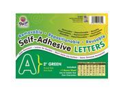 Self Adhesive Letters 2 Inch Green 2 Packs CT