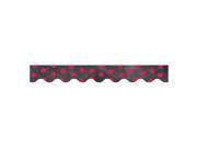 Poppy Red Dots Chalkboard Border 6 Packs CT