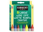 Large White Board Crayons 8 Colors 12 Boxes