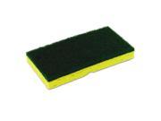 Medium Duty Sponge N Scrubber 3 3 8 x 6 1 4 Yellow Green 3 PK 8 PK CT
