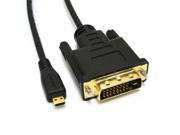 Micro HDMI Male to DVI Male monitor Cable for moto phone and HDMI tablet 3ft