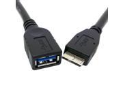 Black Micro USB 3.0 9 pin OTG Host Flash Disk Cable for Galaxy s5 i9600 10cm
