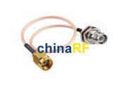 Pigtail RP SMA Plug to RP TNC Jack coaxial Cable RG316