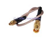 1pcs MMCX male plug straight to MCX female jack straight pigtail cable RG316 15cm for wireless