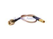 1pcs MMCX Jack female to SMA Plug male straight pigtail Cable RG316 15cm for wireless